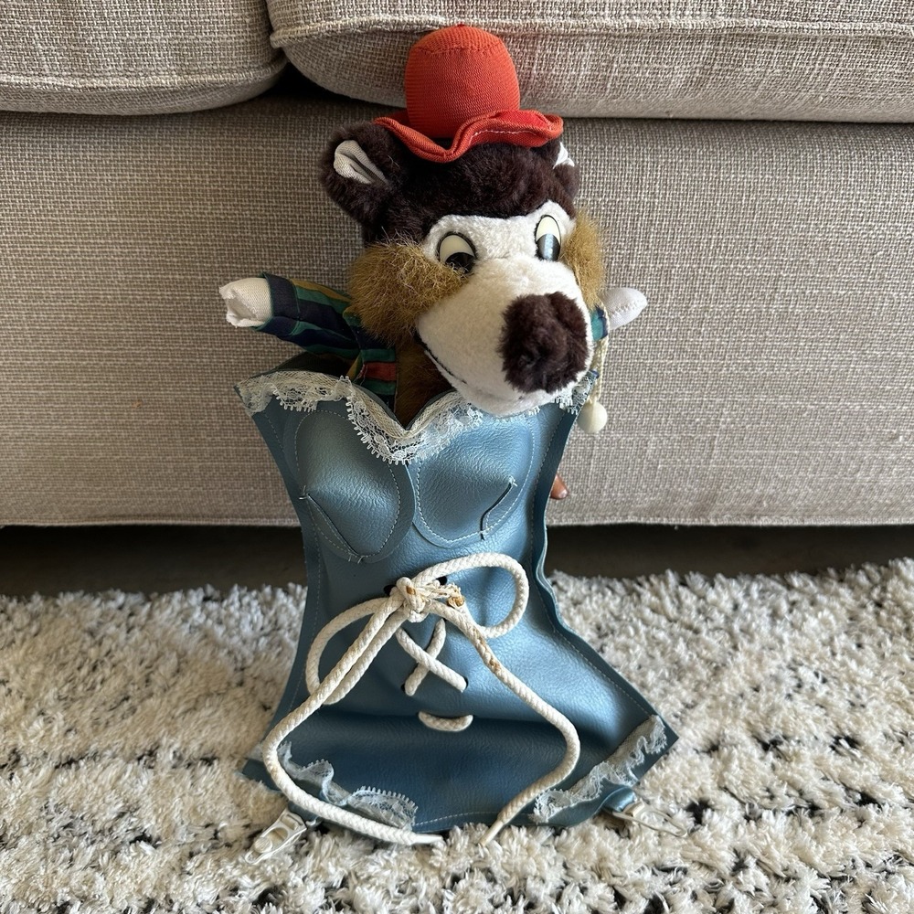Vintage Big Bad Wolf In Grandmas Dress Plush - Fairy Take Humor -‎ Rare Find
